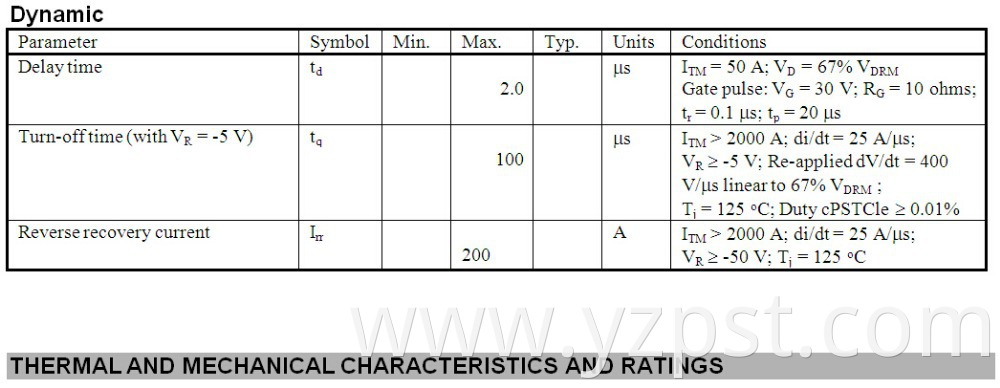 Phase Control Thyristor 2800V